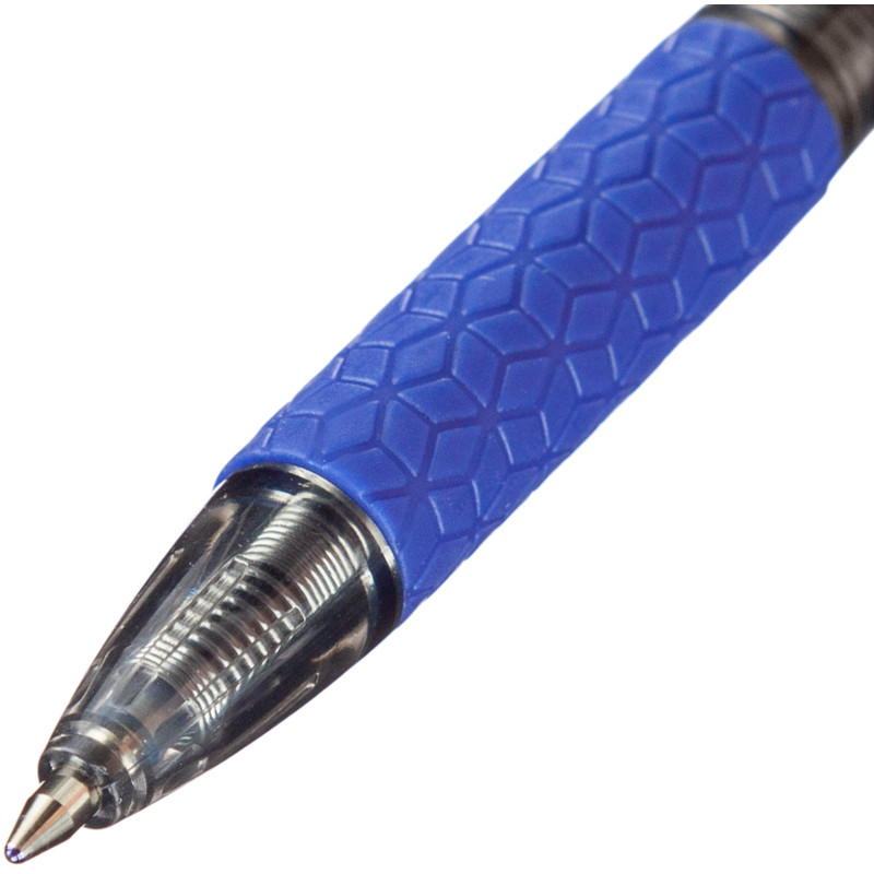 Ручка шариковая автомат. Deli Arrow шар 0,7мм лин 0,5мм  манжетка син