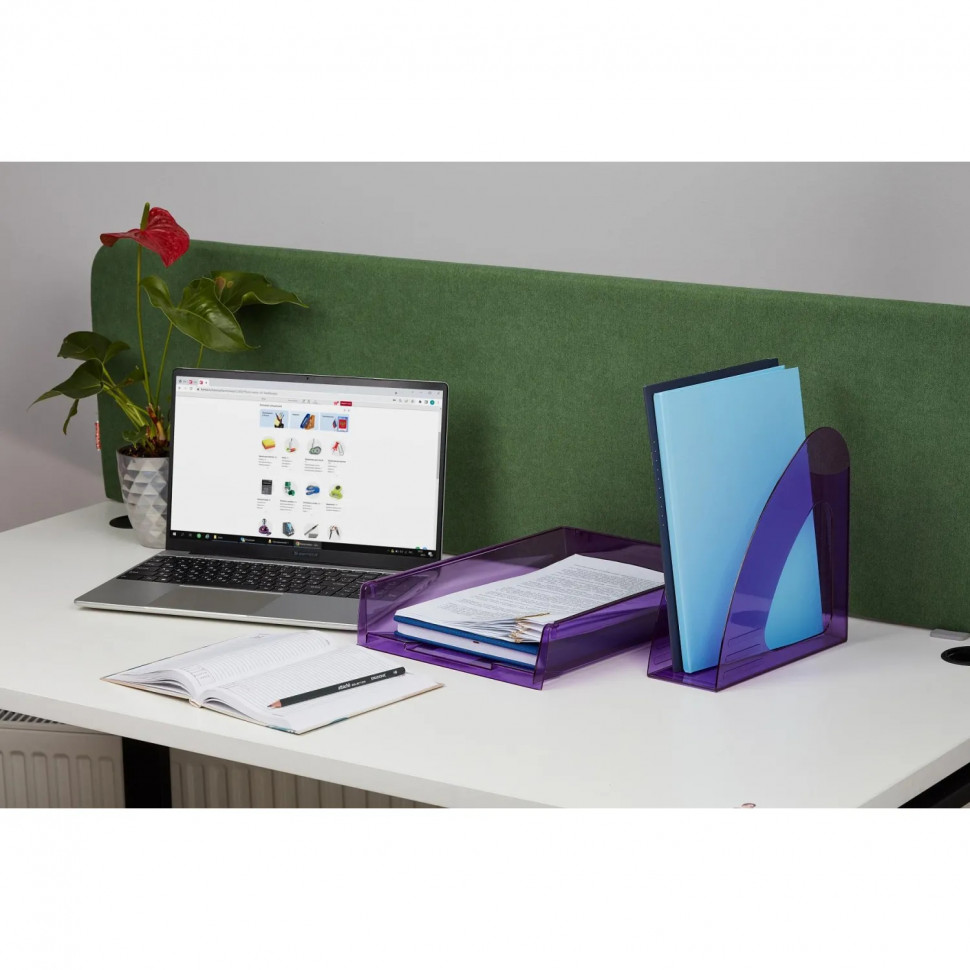 Лоток горизонтальный Attache Bright Colours решетчатый прозрачный фиолет Лоток горизонтальный Attache Bright Colours решетчатый прозрачный фиолет