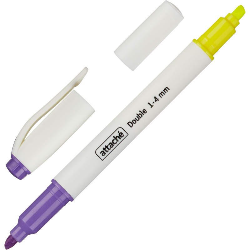 Набор текстовыделителей Attache Double 1-4 мм наб 6 цв 5 маркеров