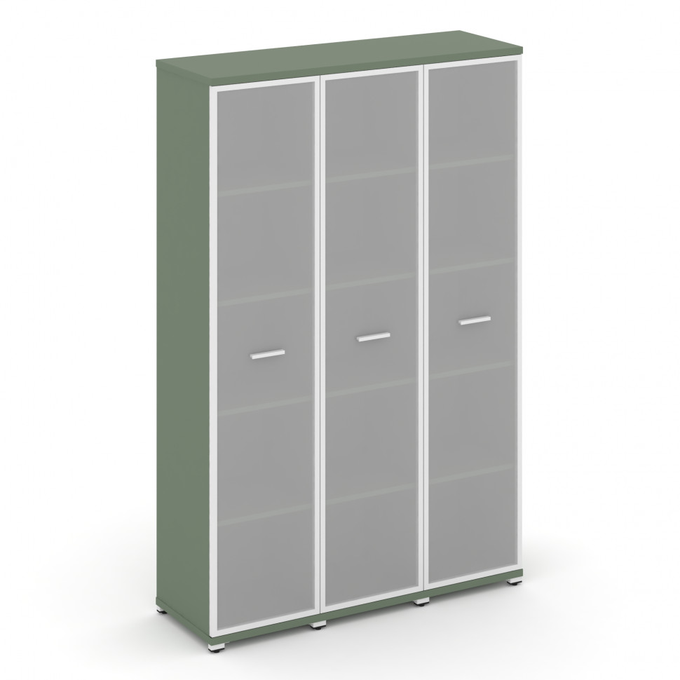 Concept Шкаф 3 узкие секции, 5 ниш CN.STU-538 RMW W Кобо/Металл Белый/Сатин 1252*420*1922