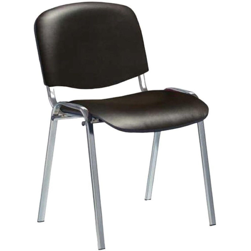 Стул 0MX_UA_EChair Rio(ИЗО/ISO) хром к/з черный V-4/PV-1