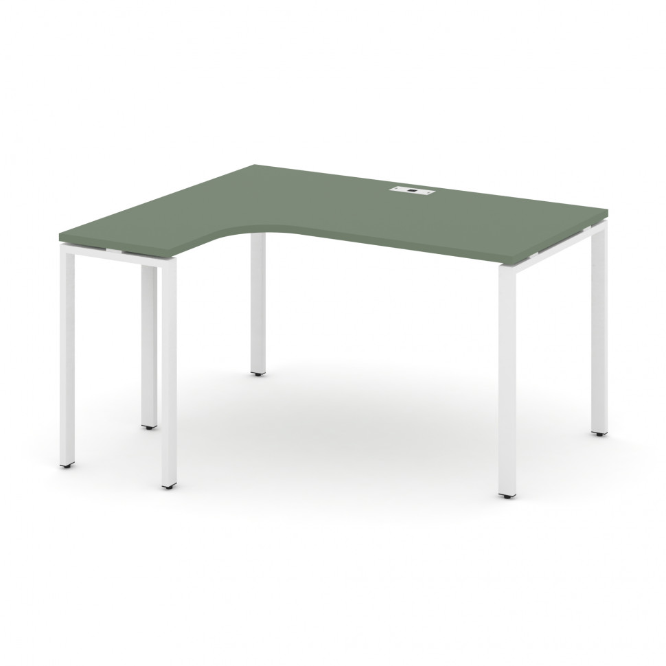 Concept Стол эргономичный CN.OSA-002(L) Кобо/Металл Белый 1580*1180*750