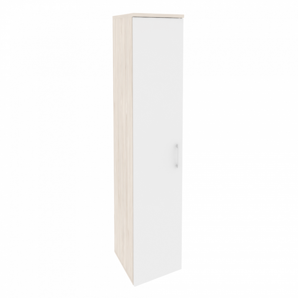 Onix Шкаф высокий узкий левый O.SU-1.9 (L) Денвер Светлый/Белый Бриллиант 400*420*1977