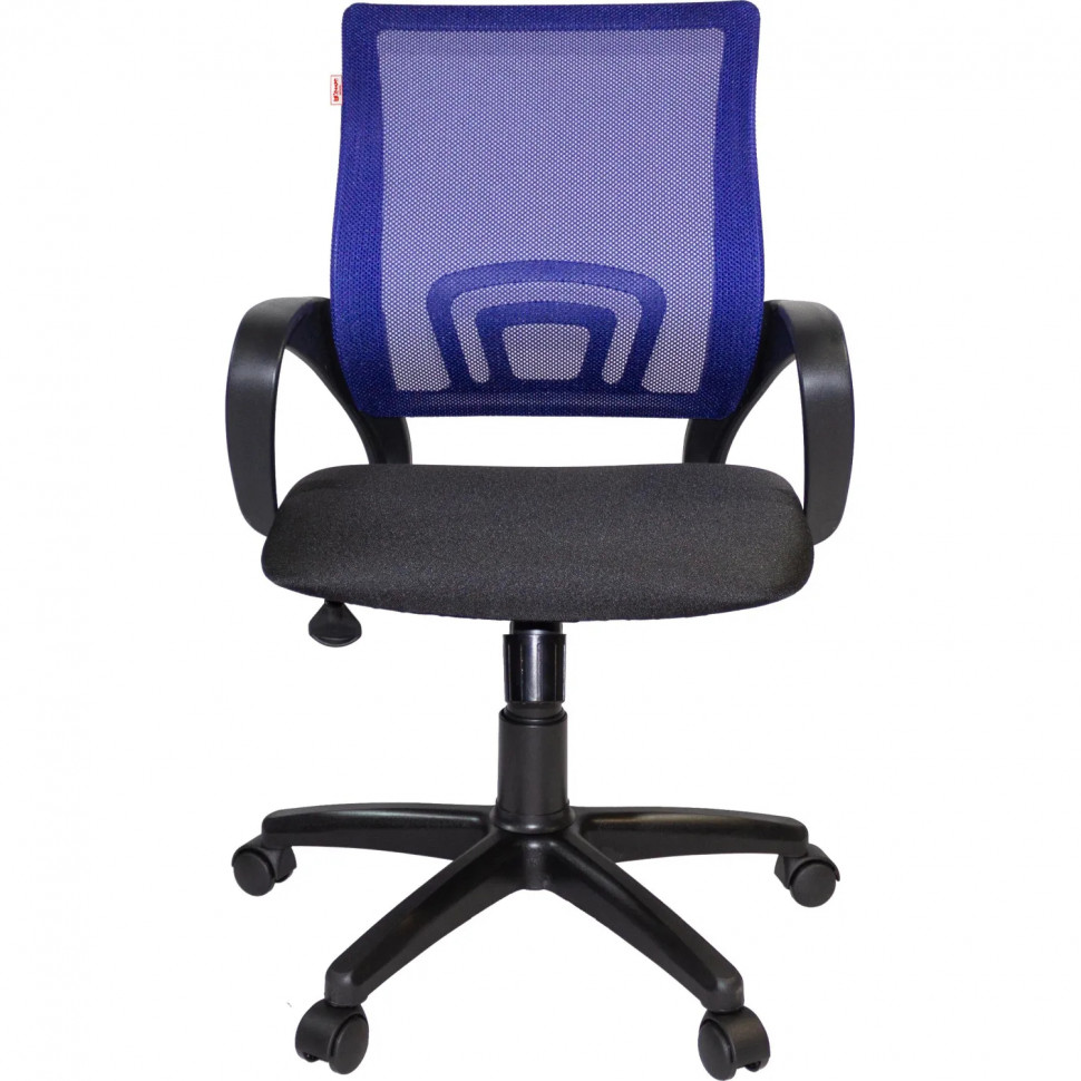 Кресло ТП 304 сетка/ткань,синий/черный,пластик