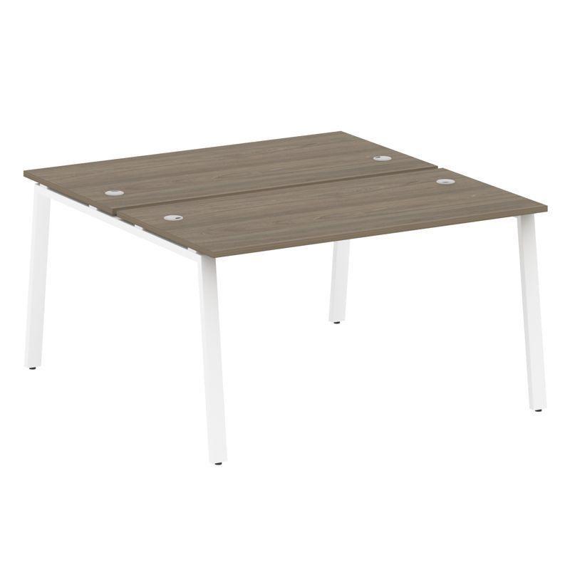 Metal System Рабочая станция на А-образном м/к БА.РАС-СП-2.3 Вяз Благородный/Металл Белый 1400*1475*