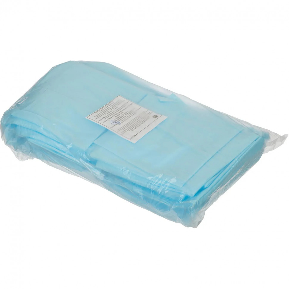 Салфетка н/с 70х80см спанбонд пл.25, голубая, 40шт/уп  Гекса