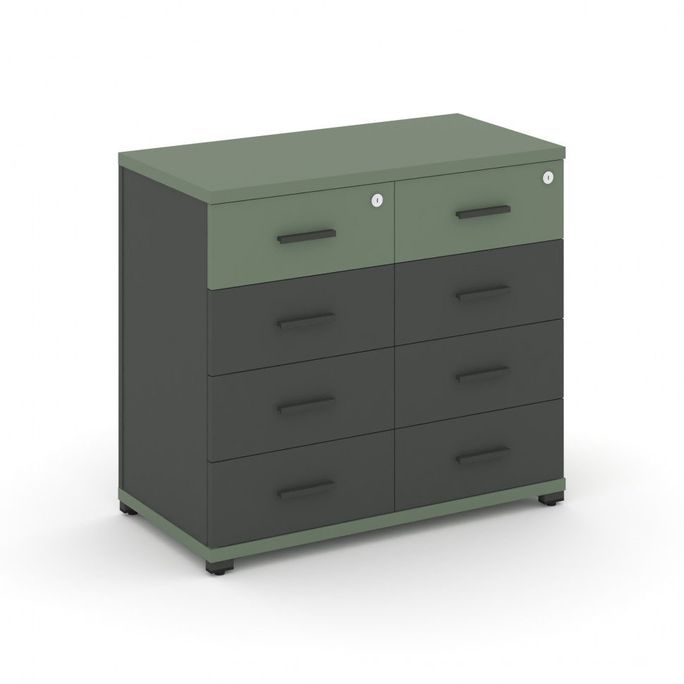 Concept Тумба приставная широкая 8 ящ. CN.TSP-013 A Кобо/Антрацит/Металл Антрацит 836*420*750 Concept Тумба приставная широкая 8 ящ. CN.TSP-013 A Кобо/Антрацит/Металл Антрацит 836*420*750