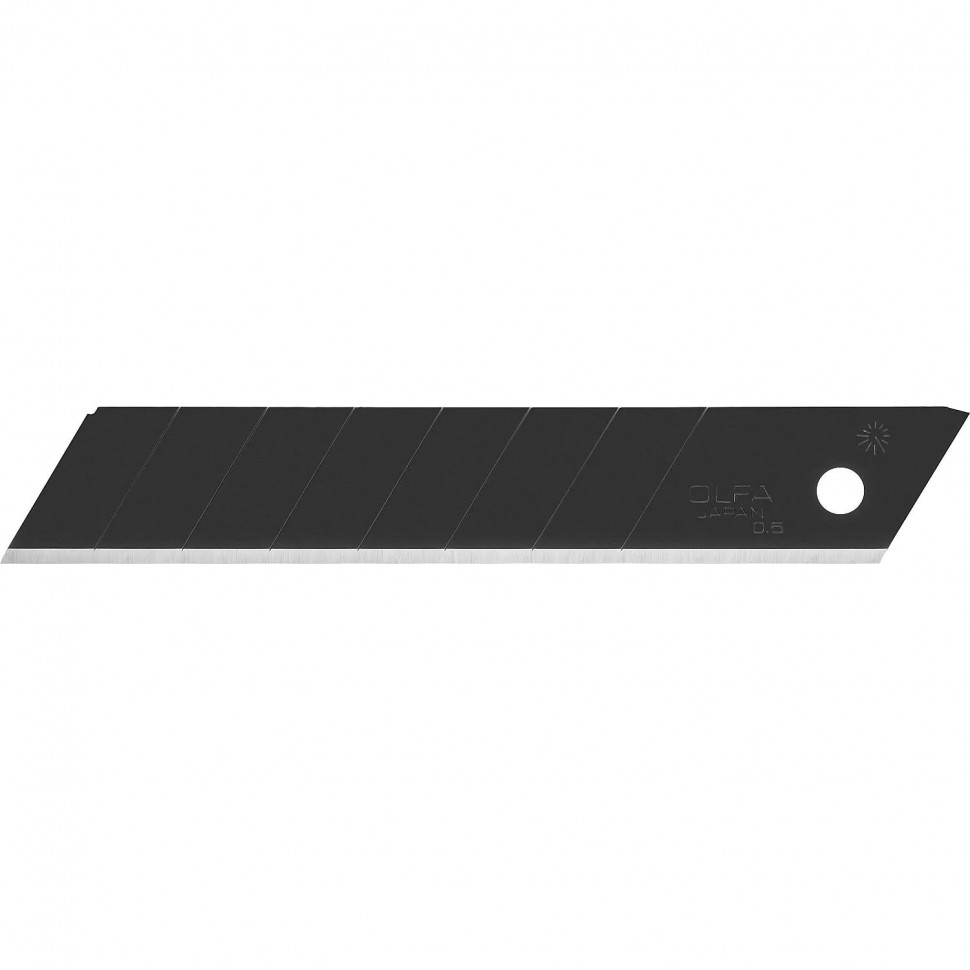 Лезвие OLFA EXCEL BLACK сегментир. 18 мм, 8 сегментов, 50шт/уп (OL-LBB-50B)