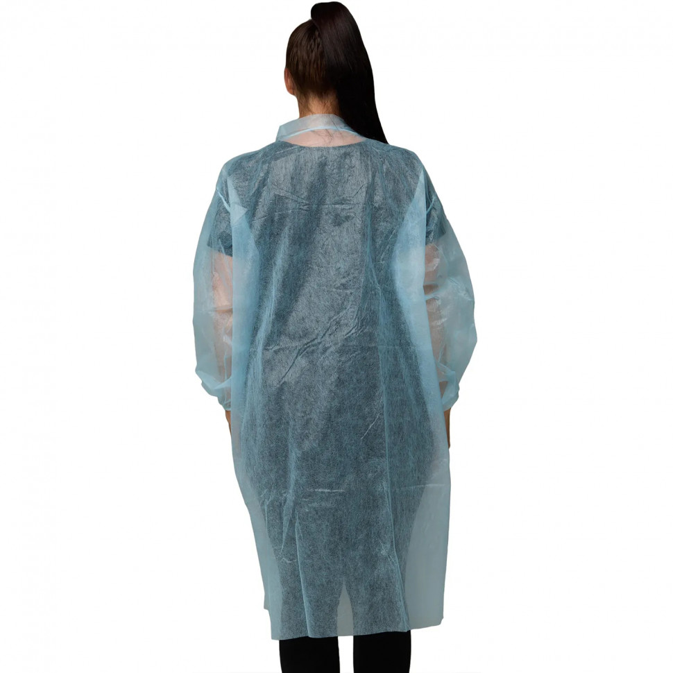 Халат н/с процед, рук.рез, 4кн, XL(52-54), пл 20, гол, Комус, 10шт/уп