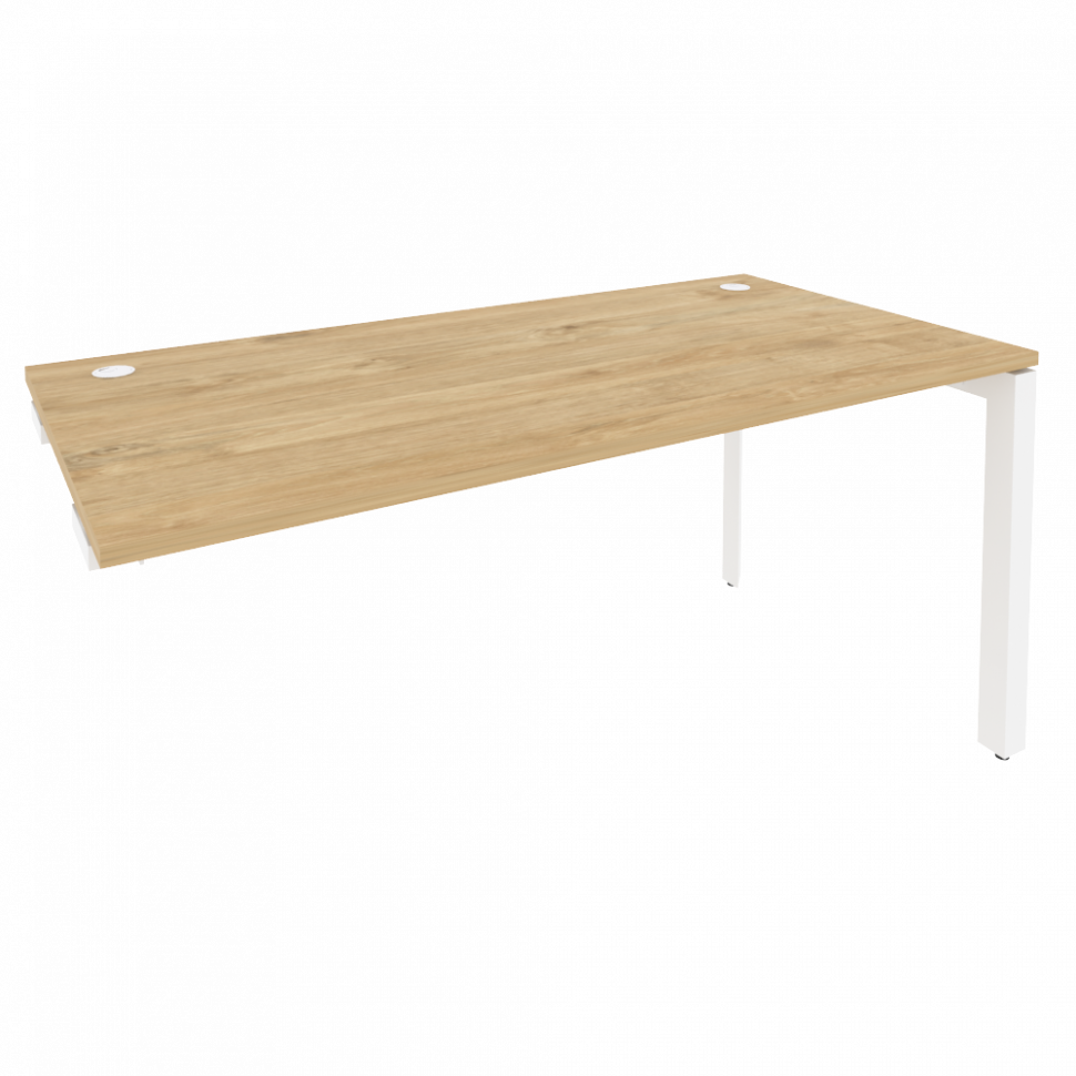 Onix Стол-приставка на П-образном м/к к опорным элементам O.MP-SPR-4.8 Тиквуд Светлый/Металл Белый 1