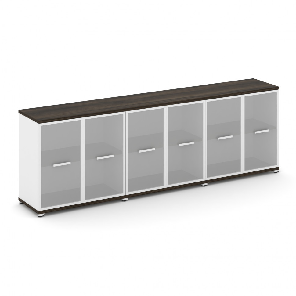 Concept Шкаф 3 широкие секции, 2 ниши CN.STS-233 RMW W Дуб Мали/Белый Бриллиант/Металл Белый/Сатин 2