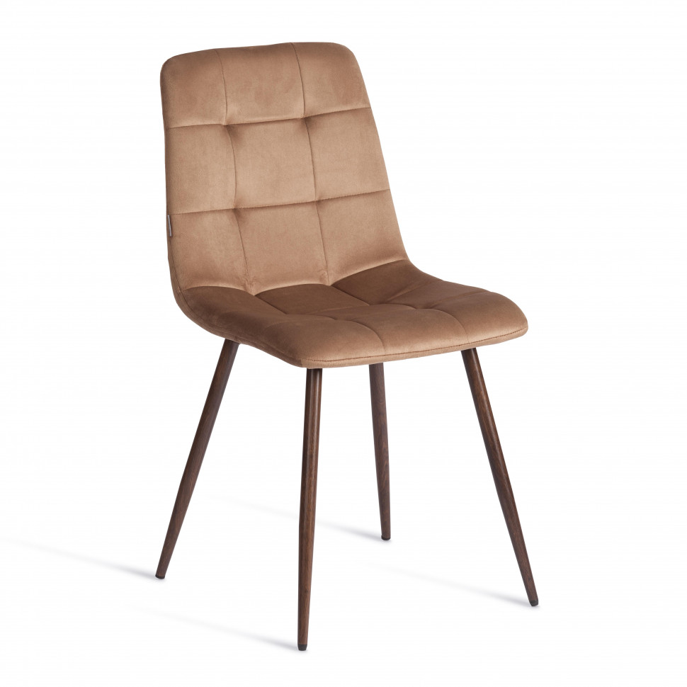 Стул CHILLY (mod. JSC-220) Велюр/металл , 44,5х52,5х88 см, Brown (коричневый) HLR11 / орех