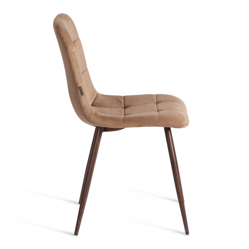 Стул CHILLY (mod. JSC-220) Велюр/металл , 44,5х52,5х88 см, Brown (коричневый) HLR11 / орех