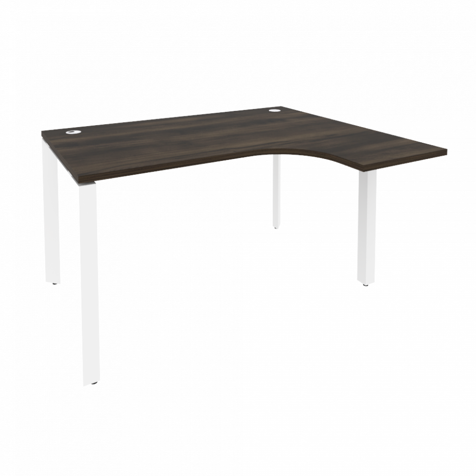 Onix Стол эргономичный правый на П-образном м/к O.MP-SA-3 (R) Дуб Мали/Металл Белый 1380*1180*750 (8