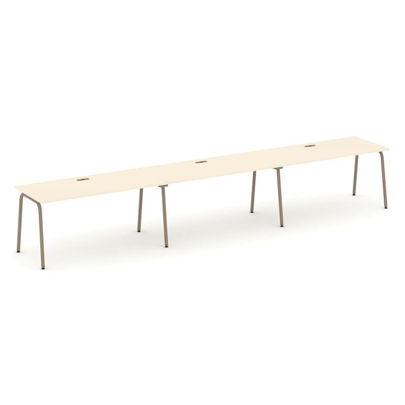 Estetica Рабочая станция 3 места ES.RS-3.4-LK Сатин/Металл Латте 4740*730*750 Estetica Рабочая станция 3 места ES.RS-3.4-LK Сатин/Металл Латте 4740*730*750