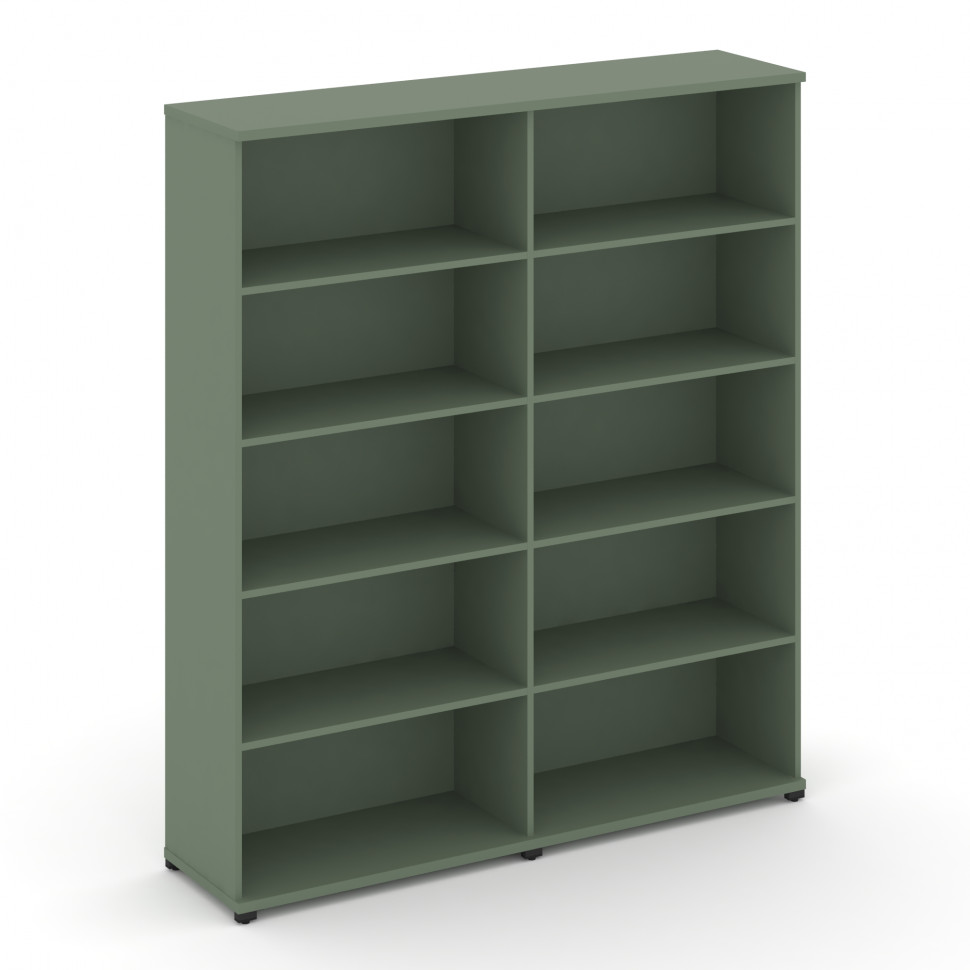 Concept Стеллаж 2 широкие секции, 5 ниш CN.STS-520 Кобо/Металл Черный 1668*420*1922