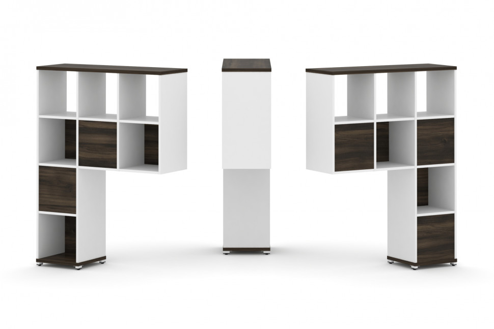 Concept Надставка высокая CN.DNV-003 Дуб Мали/Белый Бриллиант/Металл Белый 1099*350*1486