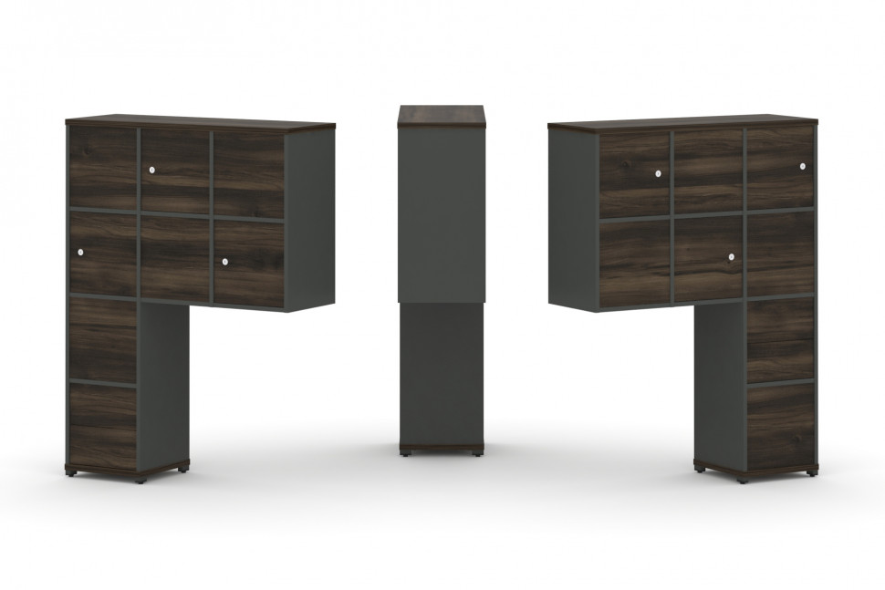 Concept Надставка высокая CN.DNV-004 Дуб Мали/Антрацит/Металл Антрацит 1099*350*1486