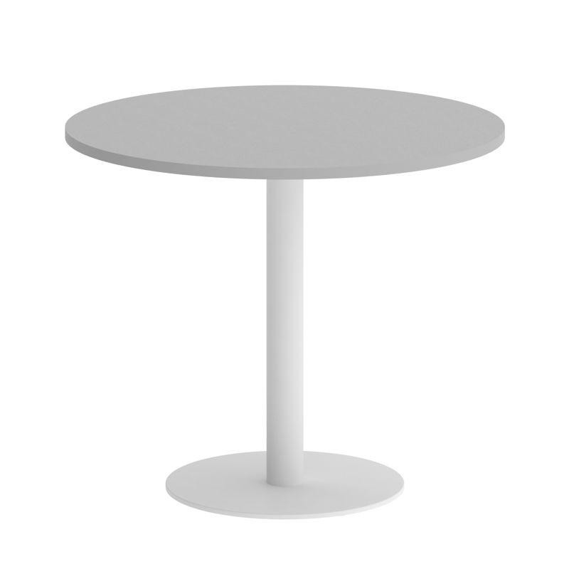 Riva Стол круглый А.СПРГ-1 Серый/Металл Белый 900*900*750