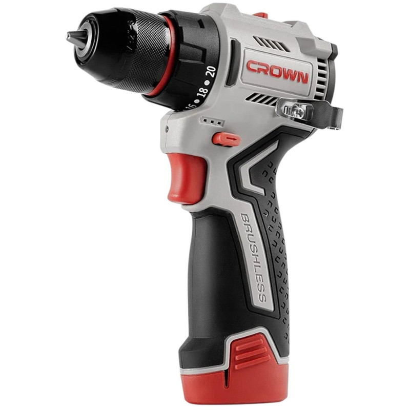 Дрель-шуруповерт аккумуляторная CROWN CT21129HMX-2 BMC