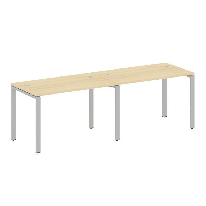 Metal System Рабочая станция на 2 места на П-образном м/к БП.СМ-2.2 Акация Лорка/Металл Серый 2400*7