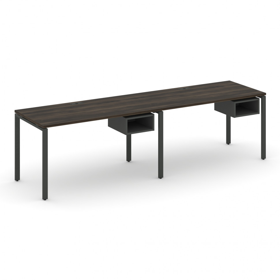 Concept Рабочая станция односторонняя с подвес. тумбами 2 места CN.ORS-104 Дуб Мали/Антрацит/Металл Concept Рабочая станция односторонняя с подвес. тумбами 2 места CN.ORS-104 Дуб Мали/Антрацит/Металл