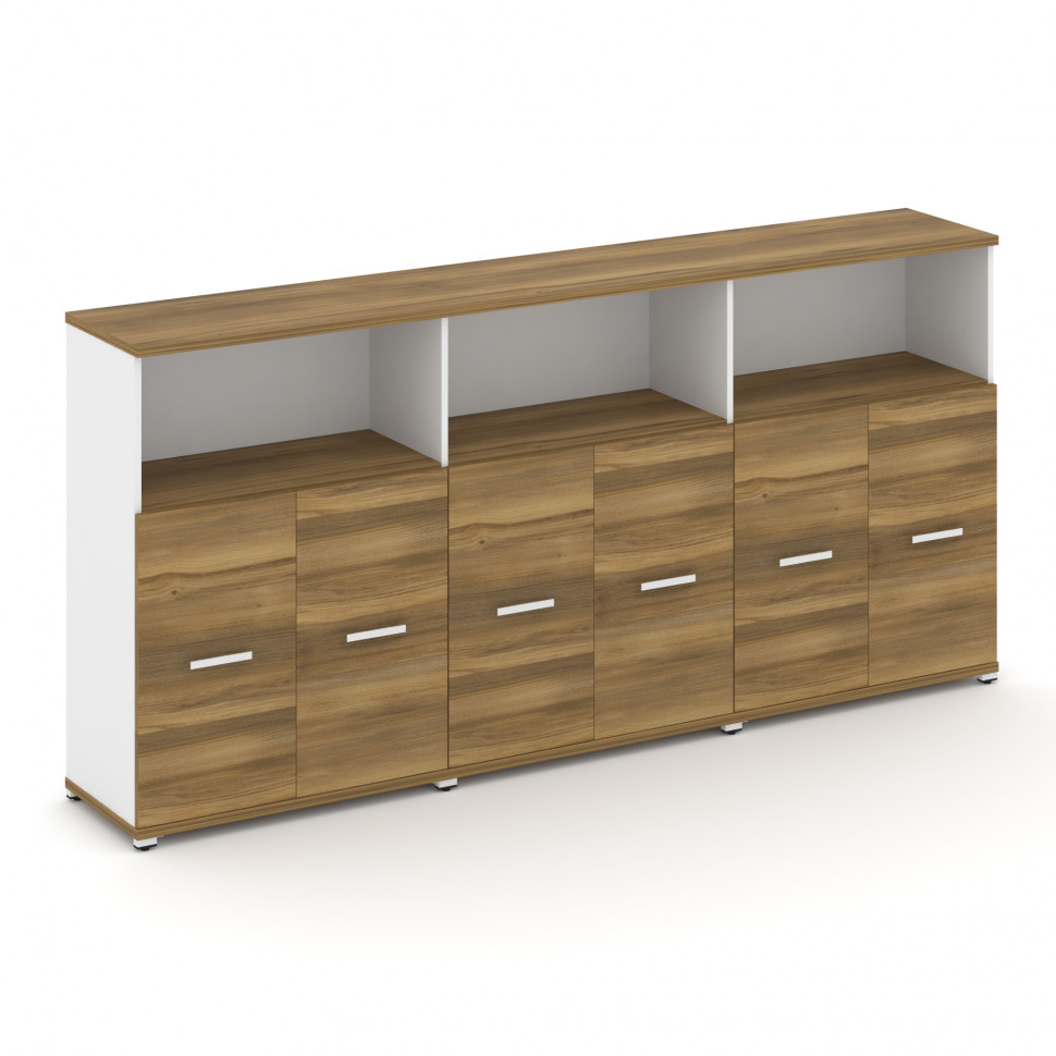 Concept Шкаф 3 широкие секции, 3 ниши CN.STS-333 W Сандал Янтарный/Белый Бриллиант/Металл Белый 2500