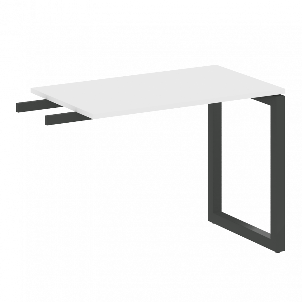 Metal System Quattro Приставной элемент на О-образном м/к 50БО.ПР-3 Белый/Металл Антрацит 1000*600*7