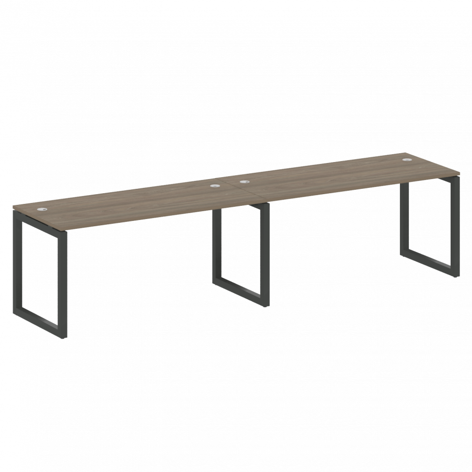 Metal System Quattro Рабочая станция на 2 места на О-образном м/к 50БО.СМ-2.4 Вяз Благородный/Металл