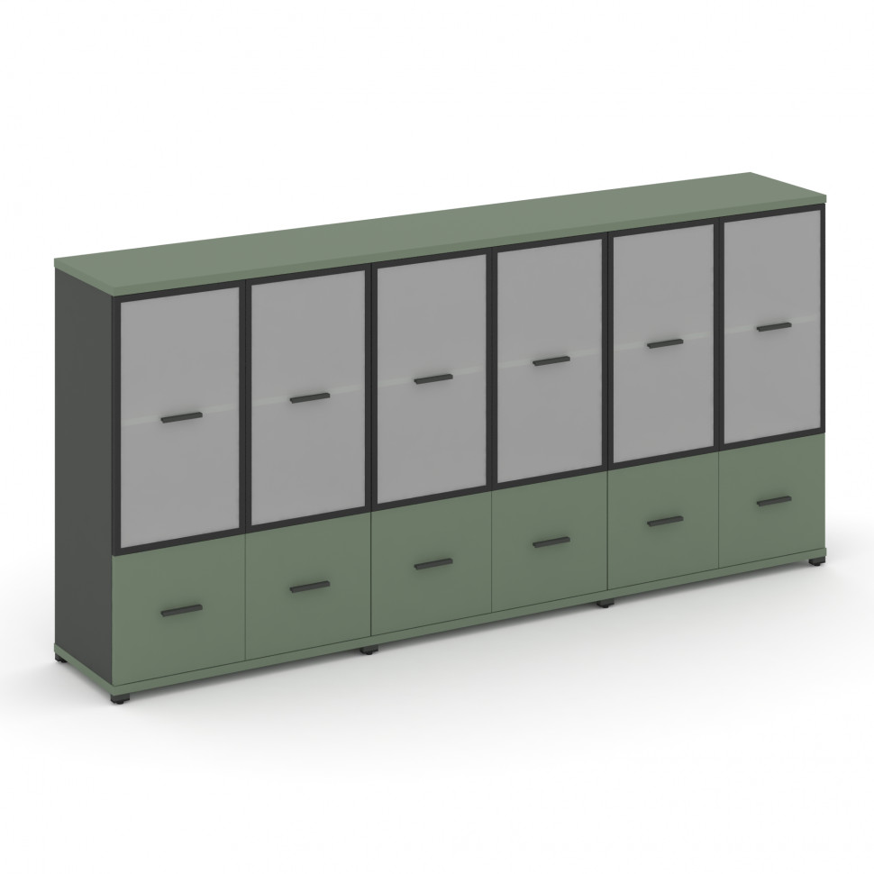 Concept Шкаф 3 широкие секции, 3 ниши CN.STS-332 RMB A Кобо/Антрацит/Металл Антрацит/Сатин 2500*420* Concept Шкаф 3 широкие секции, 3 ниши CN.STS-332 RMB A Кобо/Антрацит/Металл Антрацит/Сатин 2500*420*