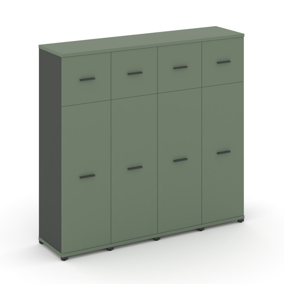 Concept Шкаф 4 узкие секции, 4 ниши CN.STU-444 A Кобо/Антрацит/Металл Антрацит 1668*420*1554 Concept Шкаф 4 узкие секции, 4 ниши CN.STU-444 A Кобо/Антрацит/Металл Антрацит 1668*420*1554