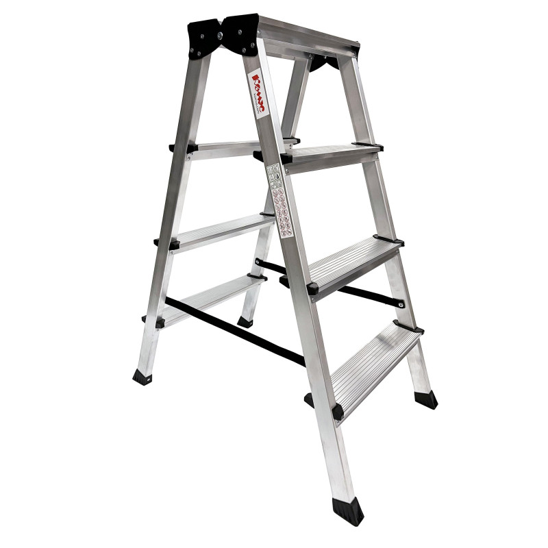 Стремянка двухсторонняя алюминиевая 4 ступени Комус    