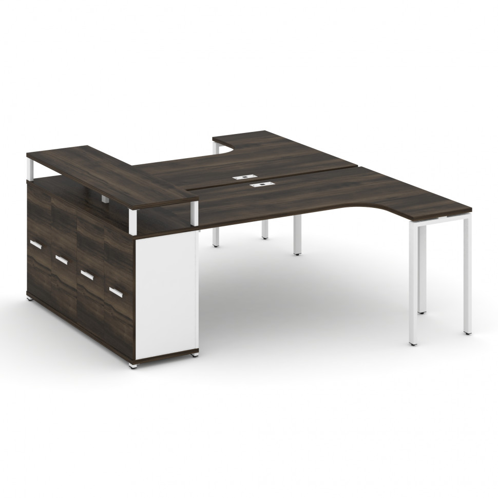 Concept Рабочая станция с опорным распаш. шкафом с верх. горизонтом CN.DSA-212 W Дуб Мали/Белый Брил Concept Рабочая станция с опорным распаш. шкафом с верх. горизонтом CN.DSA-212 W Дуб Мали/Белый Брил