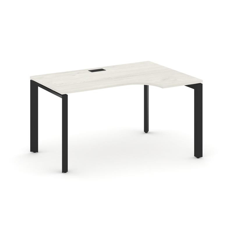 Style Project Стол рабочий эргономичный SN-59P.SPA-021(R) Дуб Наварра/Металл Черный/Черный Заглушка