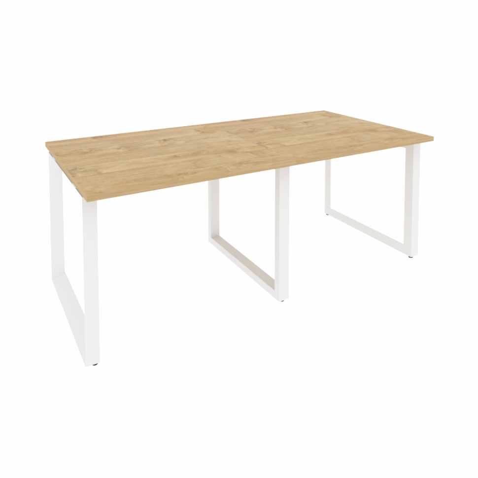 Onix Стол переговорный O.MO-PRG-2.1 Тиквуд Светлый/Металл Белый 1960*980*750