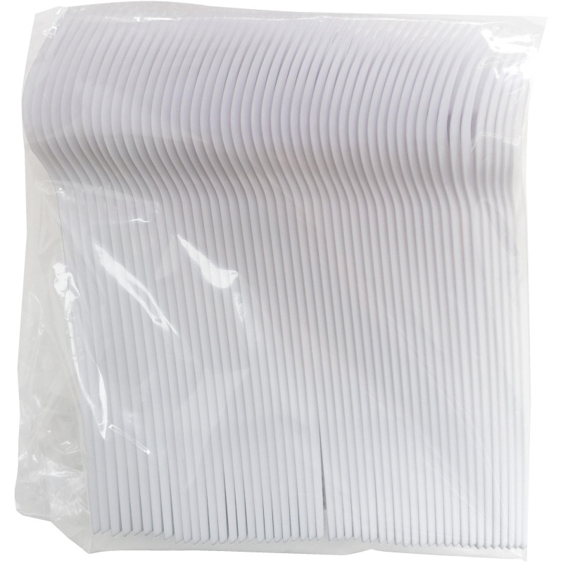 Вилка одноразовая 165 мм, белая, ПС, 100 шт/уп, 2 000 шт/кор (4002Б)