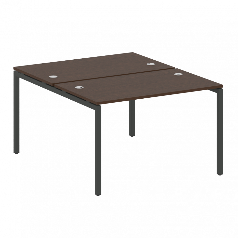 Metal System Quattro Рабочая станция на П-образном м/к 40БП.РАС-СП-2.2 Венге Цаво/Металл Антрацит 12