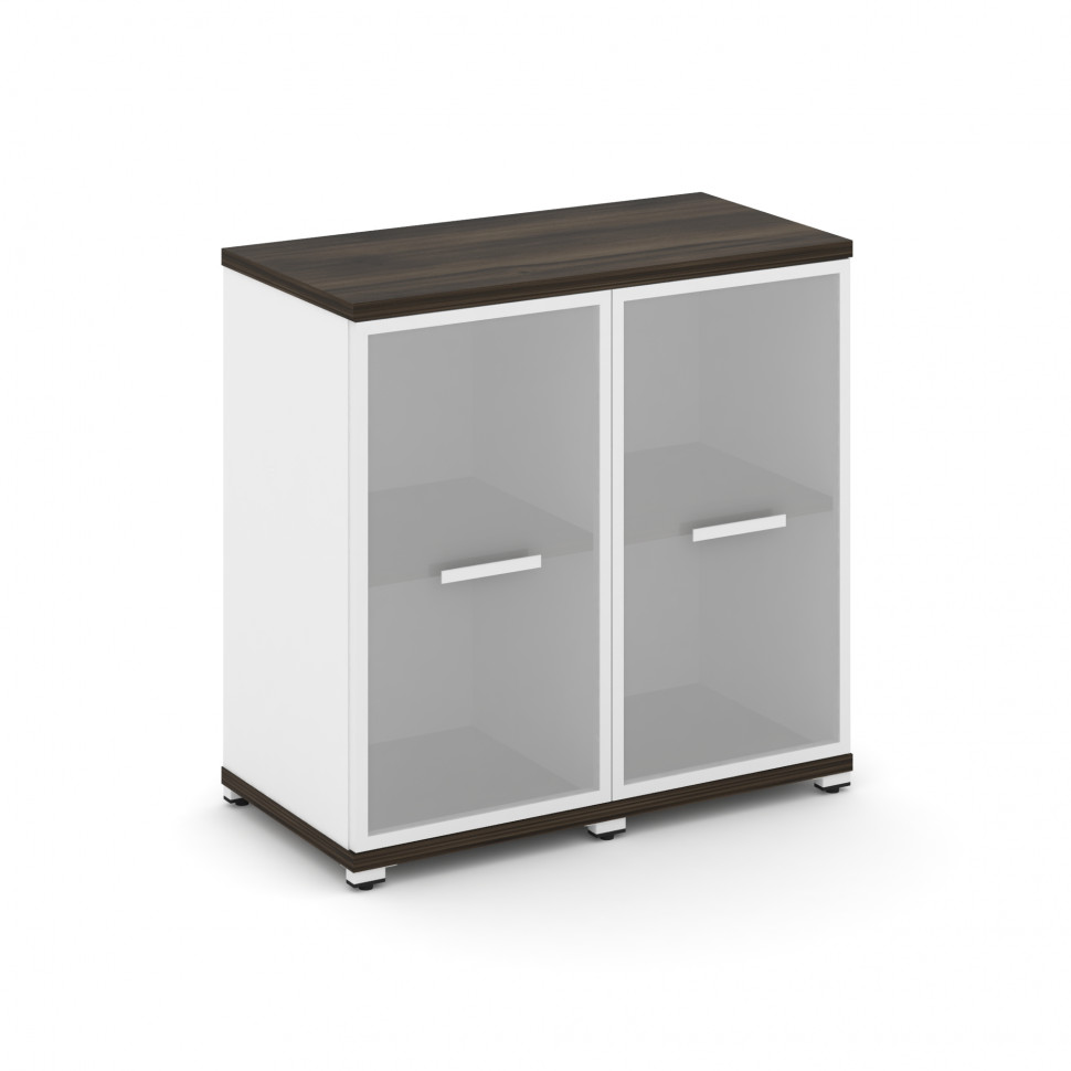 Concept Шкаф 2 узкие секции, 2 ниши CN.STU-223 RMW W Дуб Мали/Белый Бриллиант/Металл Белый/Сатин 836