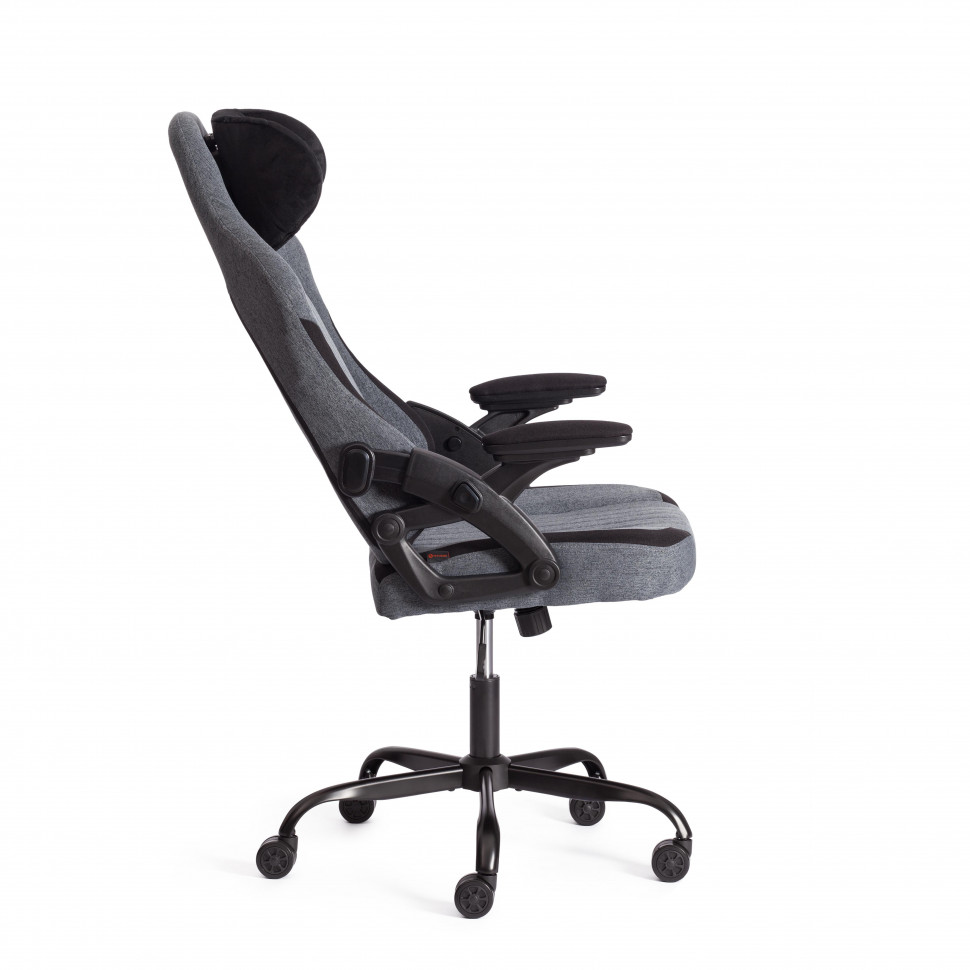 Кресло iWolf ткань, черный/серый, 70х70х129 см