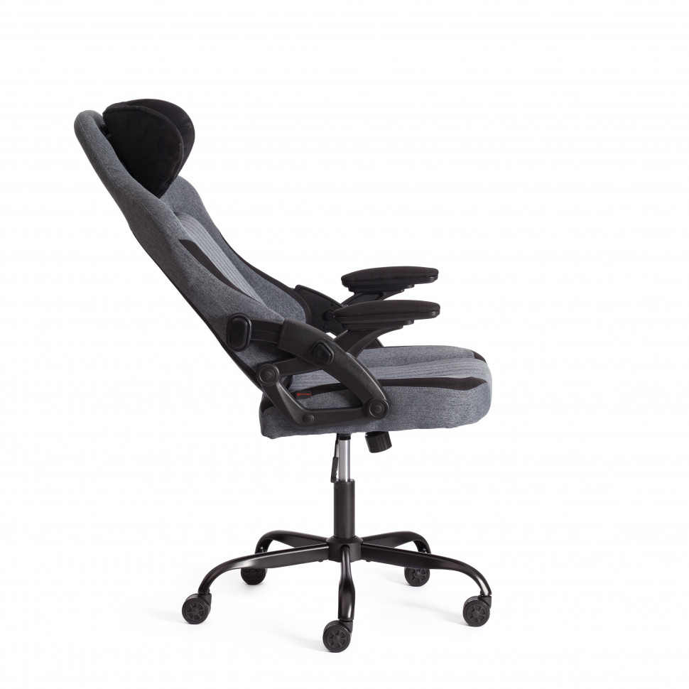 Кресло iWolf ткань, черный/серый, 70х70х129 см