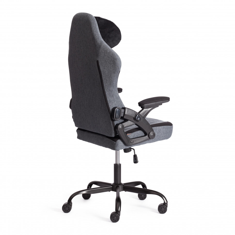 Кресло iWolf ткань, черный/серый, 70х70х129 см