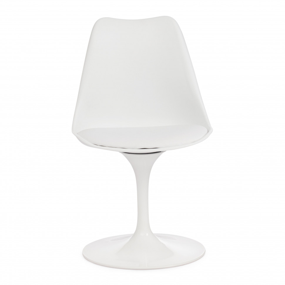Стул TULIP FASHION CHAIR (mod.109) / 1 шт. в упаковке металл/пластик/PU, 48 x 55 x 81см, белый / белый