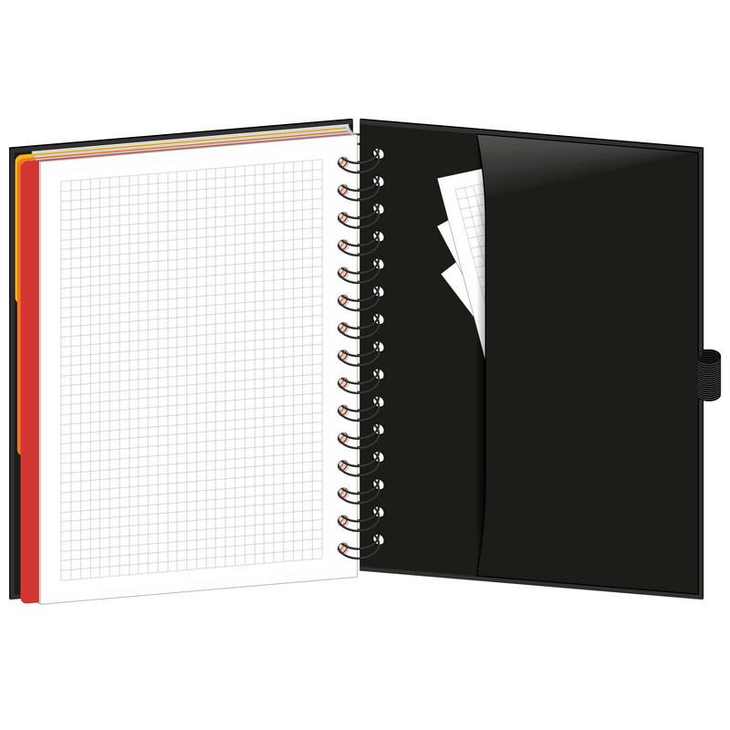 Бизнес-тетрадь Wisdom 8,А5,120л,148х205,3 разд,рез под руч,клет,рад1,0008