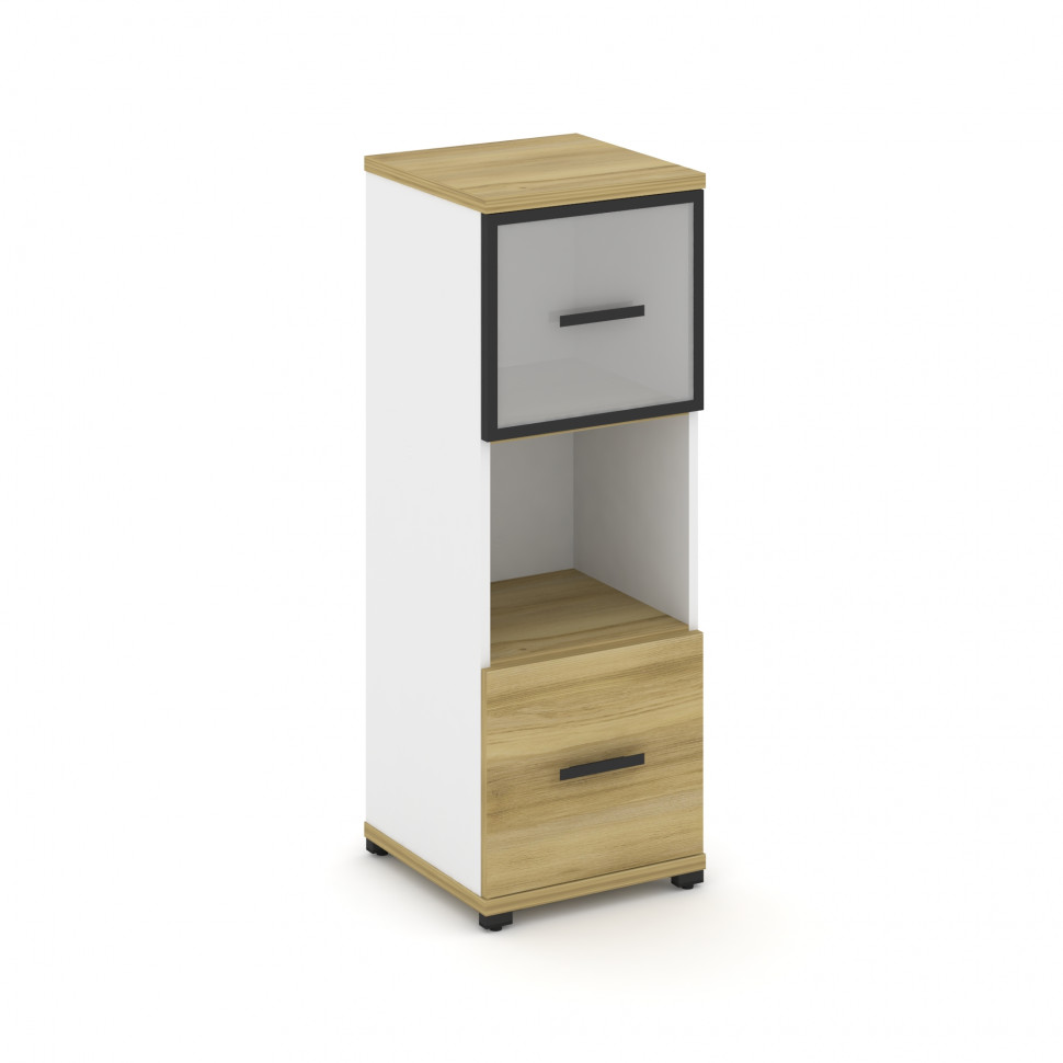 Concept Шкаф 1 узкая секция, 3 ниши CN.STU-315 RMB B Дуб Винченцо/Белый Бриллиант/Металл Черный/Сати Concept Шкаф 1 узкая секция, 3 ниши CN.STU-315 RMB B Дуб Винченцо/Белый Бриллиант/Металл Черный/Сати