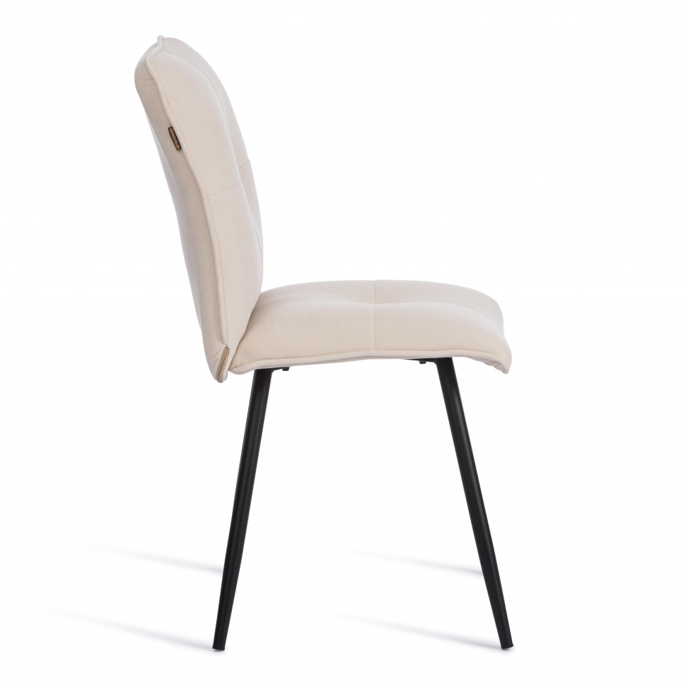 Стул обеденный Sweet флок , молочный/черный, 4, 46х55х88