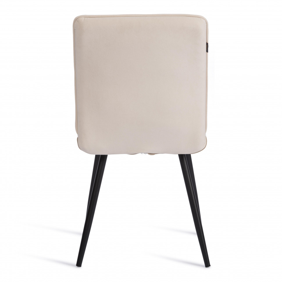 Стул обеденный Sweet флок , молочный/черный, 4, 46х55х88