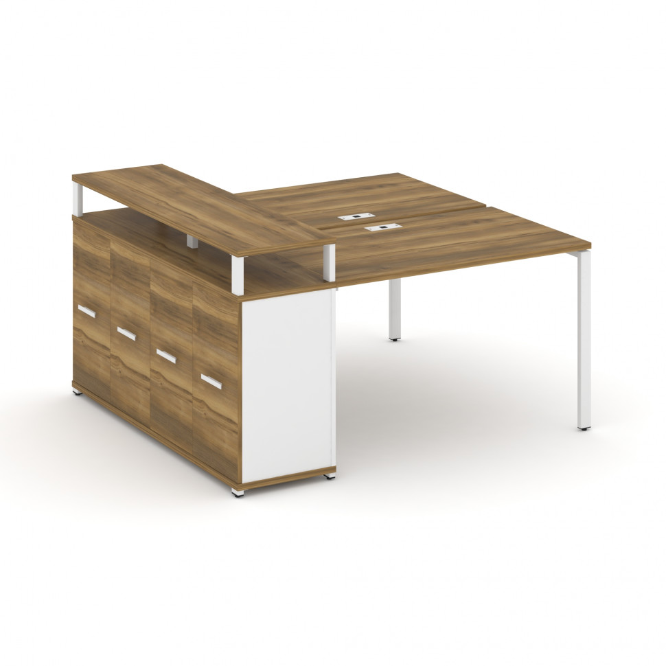Concept Рабочая станция с опорным распаш. шкафом с верх. горизонтом  CN.DRS-222 W Сандал Янтарный/Бе