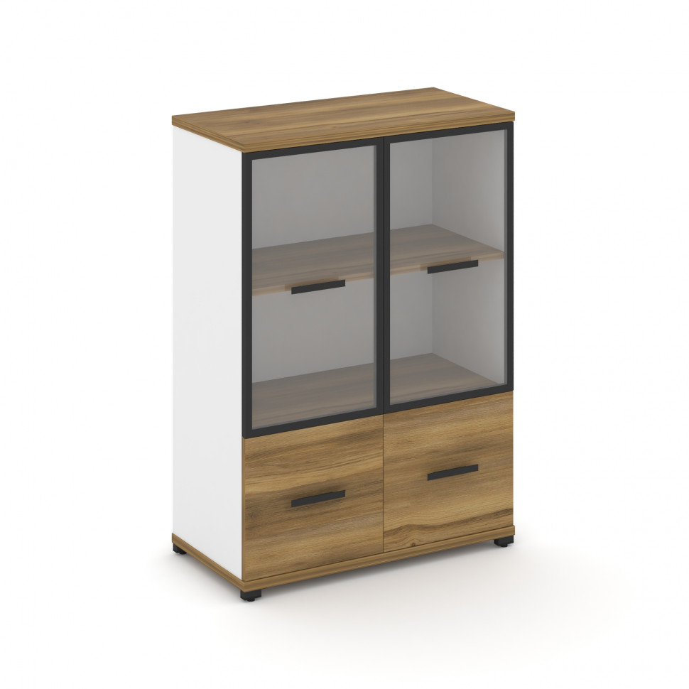 Concept Шкаф 1 широкая секция, 3 ниши CN.STS-312 RPB B Сандал Янтарный/Белый Бриллиант/Металл Черный