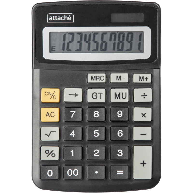 Калькулятор настольный КОМПАКТНЫЙ Attache ATC-777-10C 10-ти разрядныйчерн
