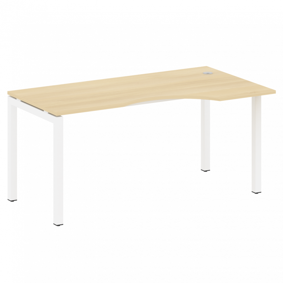 Metal System Quattro Стол криволинейный правый на П-образном м/к 50БП.СА-1 (R) Акация Лорка/Металл Б